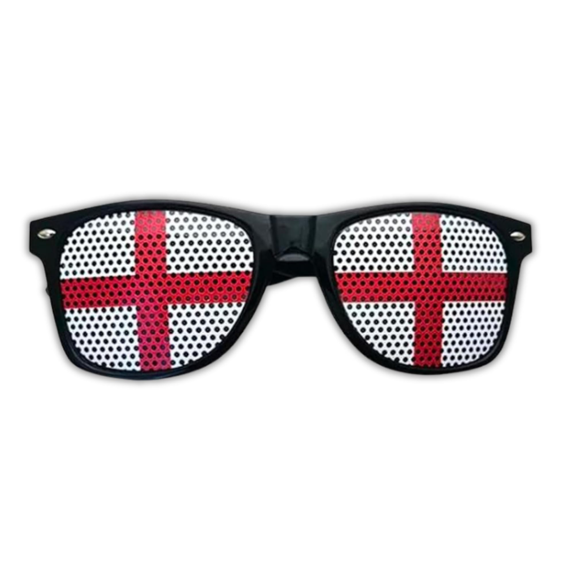 1Pc England St George Cross Sunglasses 15 x 5 cm for FIFA 2026 World Cup – England Flag Novelty Glasses for Football, Rugby, Cricket, St George’s Day and Fan Party Decorations