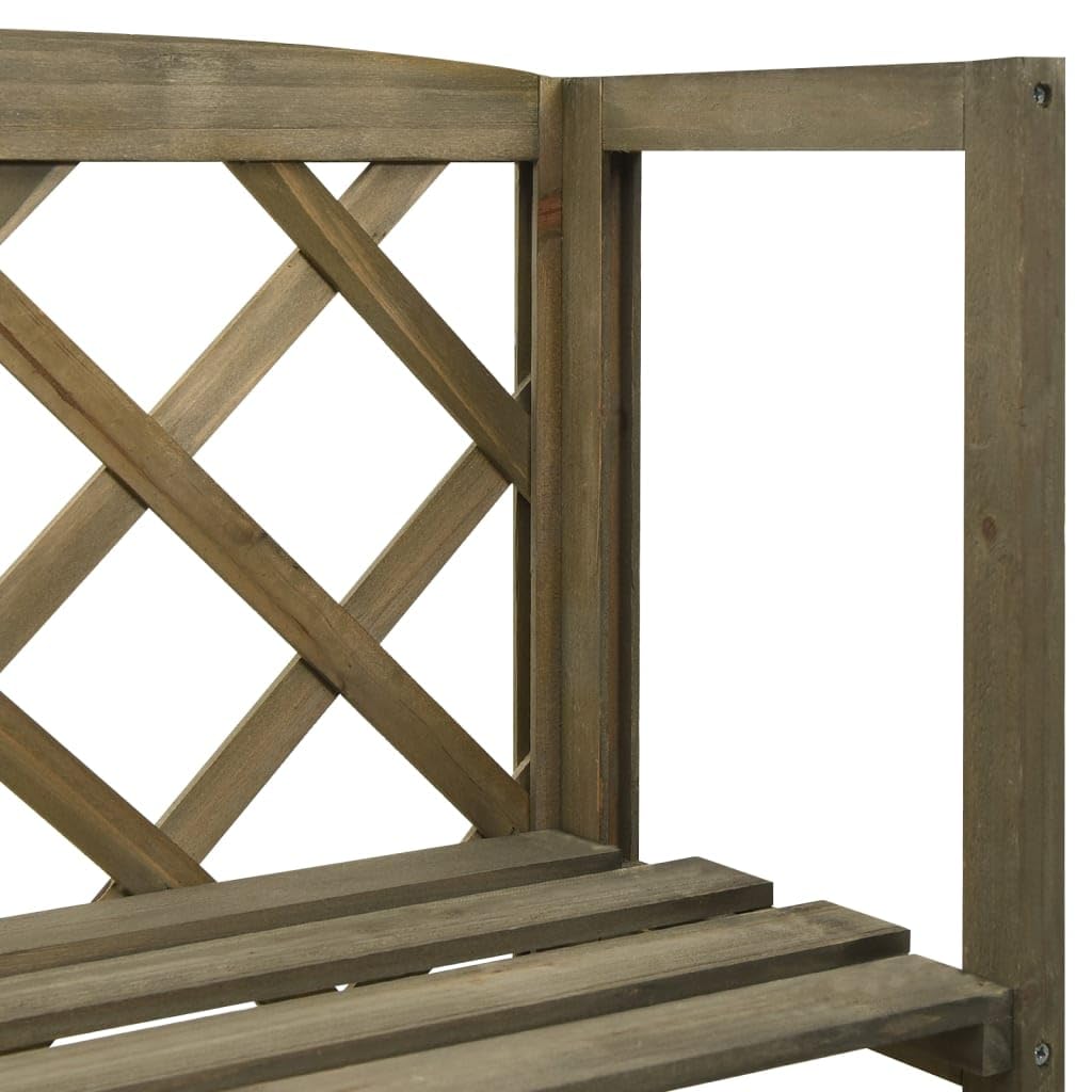 Celosía con estantes gris 55x30x140 cm madera maciza de abeto