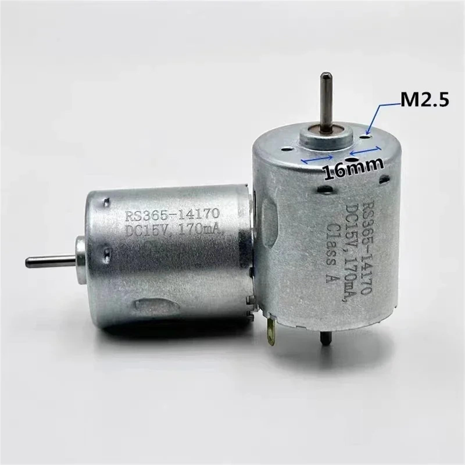 RS-365SH-14170 Mini silnik 6V-24V 10300RPM podwójny wałek 2,3 mm szczotka węglowa silnik elektryczny do robotów odkurzających zabawka