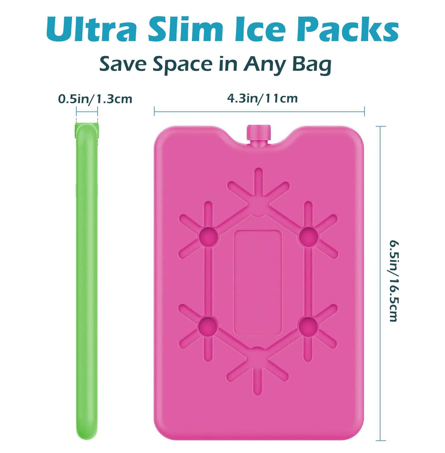 4 Mattonelle Ghiaccio Riutilizzabili 200ml - Sottili Per Borsa Frigo, Lunch Box E Picnic - Foto 9