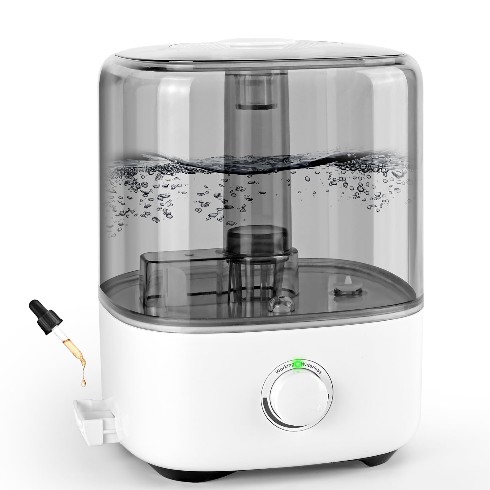 Humidificateur d'air Chambre 5L, Vankarr Ultrasons 28dB Silencieux Humidificateurs d'Air Bébé Top-Fill humidifier d'air pour Chambre Bureau, Enfants et Plantes, BPA Free,Arrêt Automatique