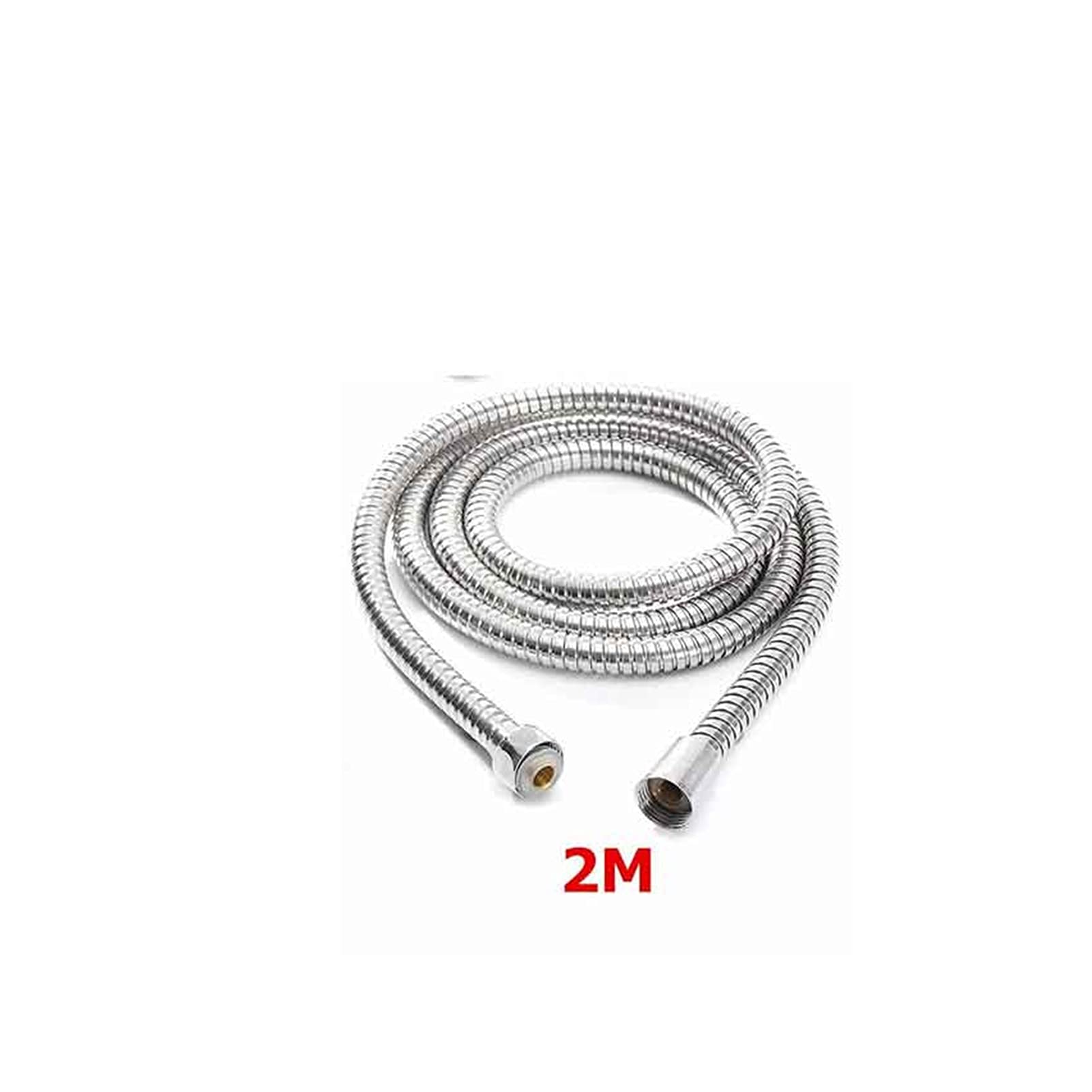 QUNINE Duschschlauch, 1 Stück Flexibler Duschschlauch 1 m 1,5 m 2 m Sanitärschläuche Edelstahl Chrom Badzubehör Wasserkopf Duschkopfrohr (1M) (2M) (2M)