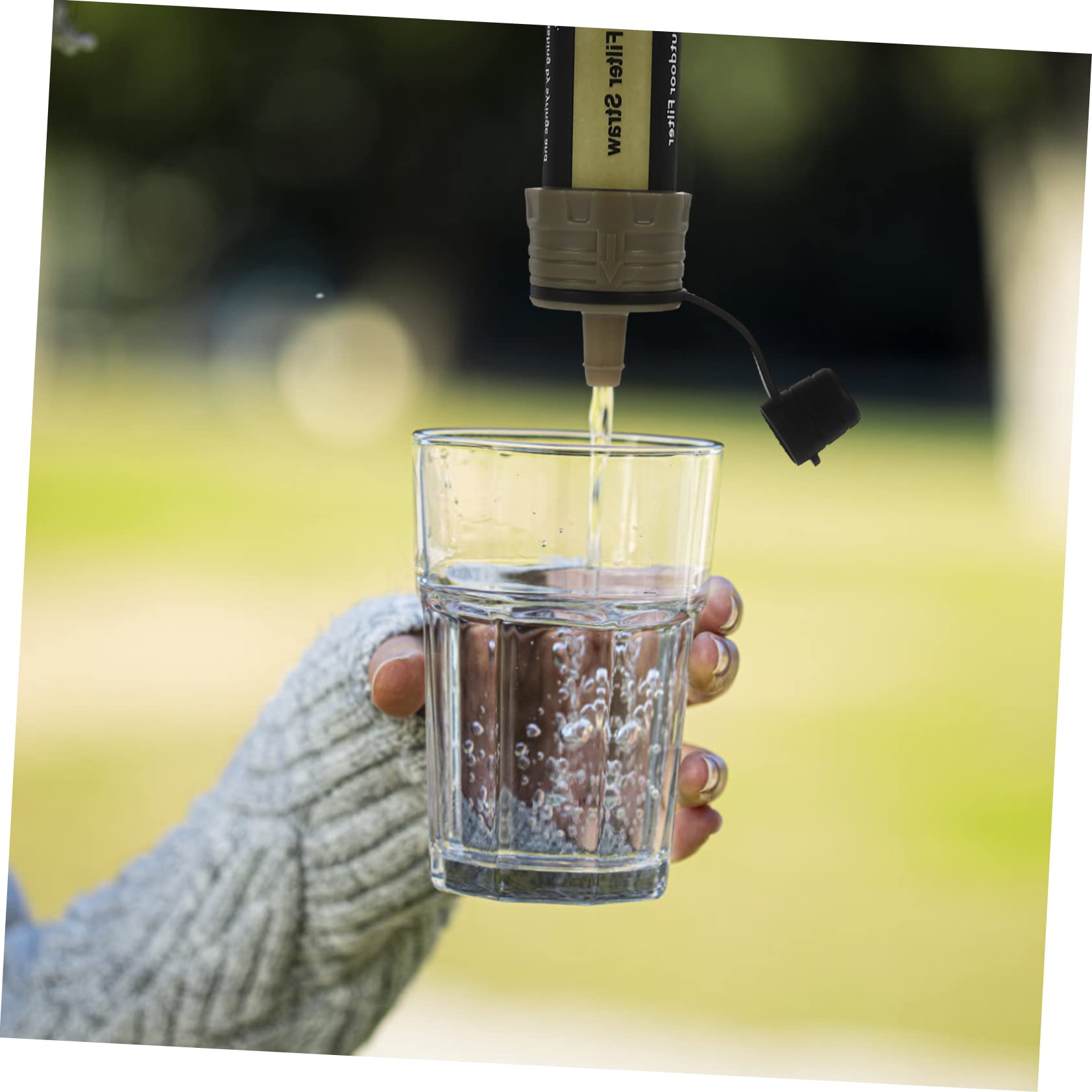 YARNOW 2pièces Purificateur Eau Portable Filtre à Eau Pour Camping Randonnée Et Situations Urgence Élimine Impuretés Pour Activités Extérieur Mini Filtre Pratique