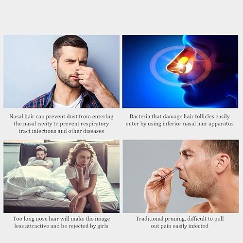 Miniatura 6 de Cortapelos para orejas y nariz, recortadora de cejas sin dolor para hombres y mujeres, recargable, fácil limpieza