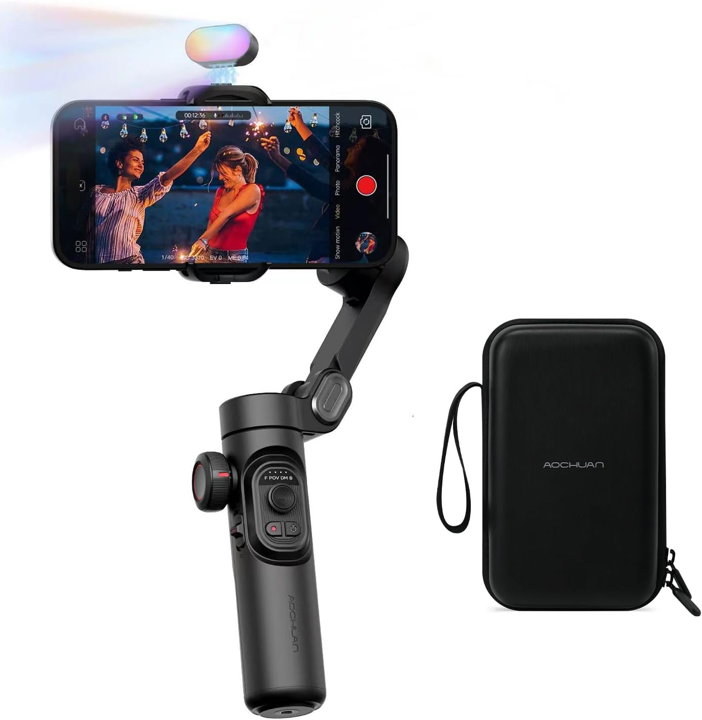 AOCHUAN 3-Axis Gimbal Stabilizer for Smartphone Smart XE Kit & B20 Storage Bag