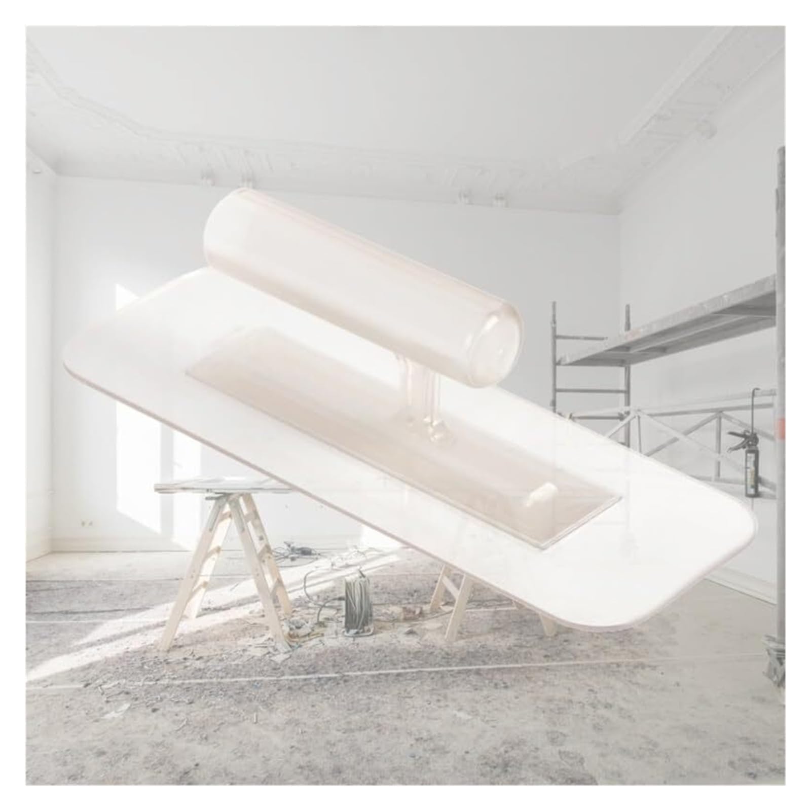outils pour béton, Truelle de plâtrage en plastique transparent M17D, outils construction for la décoration maison, l'architecture d'usine(Set)