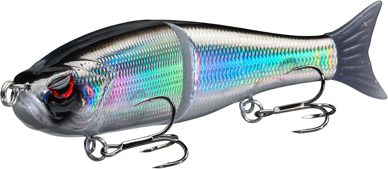 Bassdash SwimShad Glide Baits Jointed Swimbait Bass Pike Salmon Trout Muskie Fishing Lure,3-Pack - Image 5