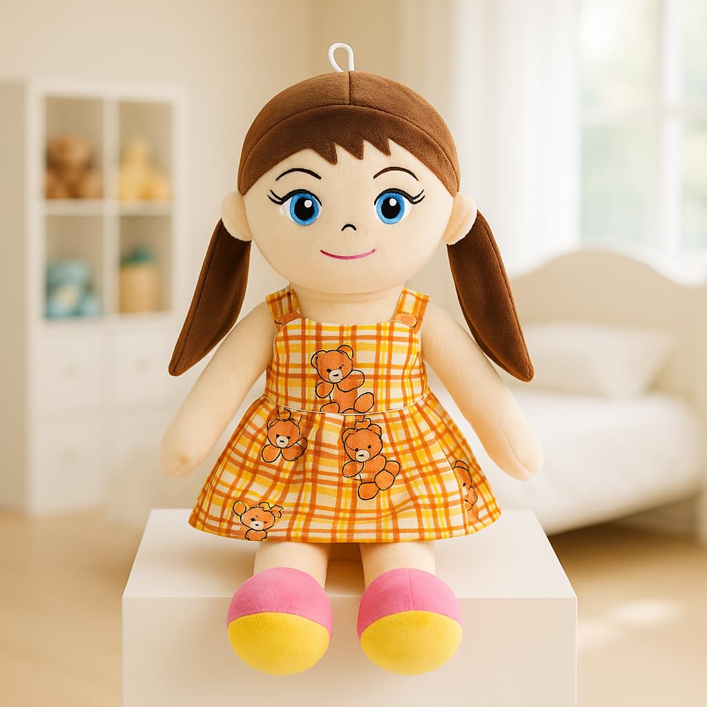 Babique Huggable Gudiya Ria Doll Soft Toy for Baby Girls/Kids | Washable & Super Soft Fabric Body|Stuffed Plush | Ideal Gift for Birthday/Rakhi/Raksha Bandhan - 45cm-image-15
