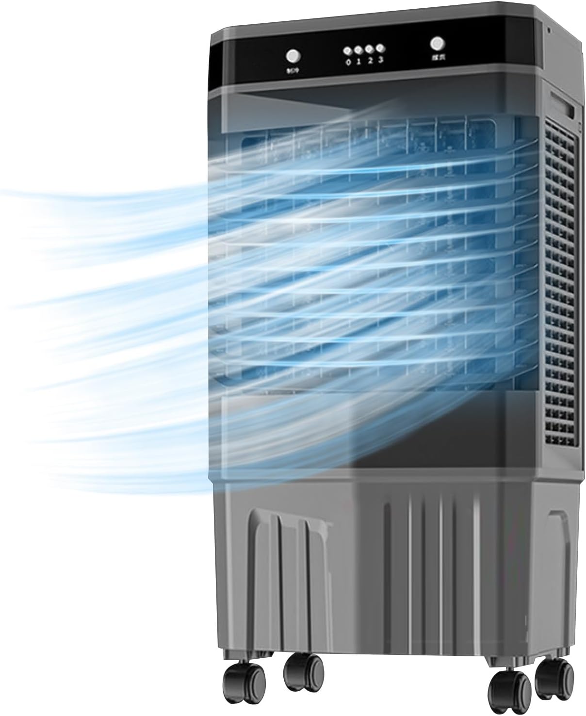 Portable Evaporative Air Cooler, 3-in-1 Cooling System with Large Water Tank and Ice Packs for Home and Office Use
