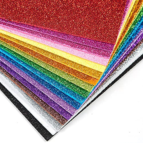 Craft Qila Glitter EVA Foam A4 Size Glitter Sheets for Arts and Crafts, Scrapbooking Paper DIY Work Decoration, Gift Wrapping – Pack of 10 Multi Color Sheets Craft Qila Glitter EVA Foam A4 Size Glitter Sheets for Arts and Crafts, Scrapbooking Paper DIY Work Decoration, Gift Wrapping – Pack of 10 Multi Color Sheets