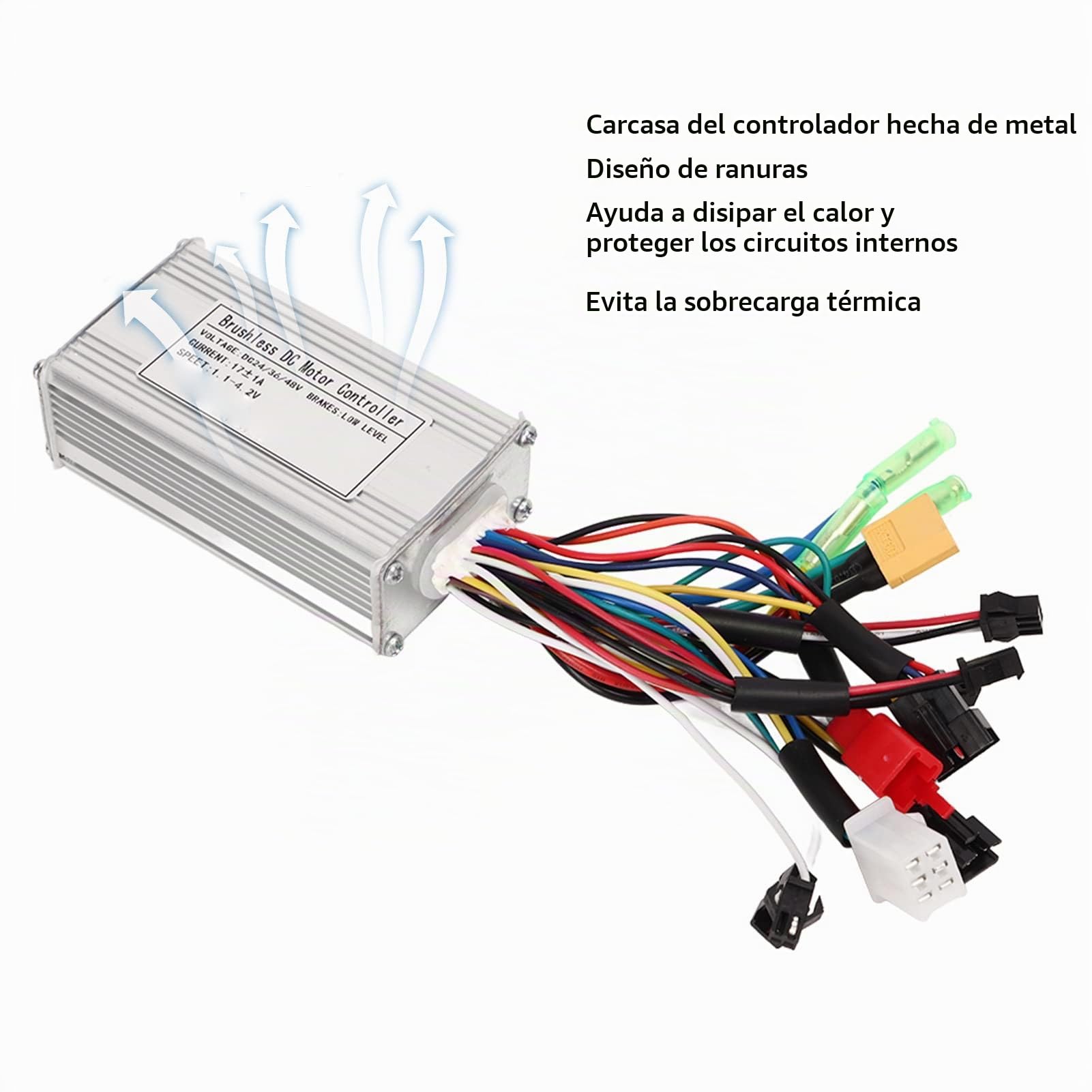 BuyWeek Kit de Controlador de Motor Onda Sinusoidal 17A para Bicicleta Eléctrica 24V 36V 48V 250W 350W con Acelerador de Pulgar LCD S866 Sensor de Asistencia