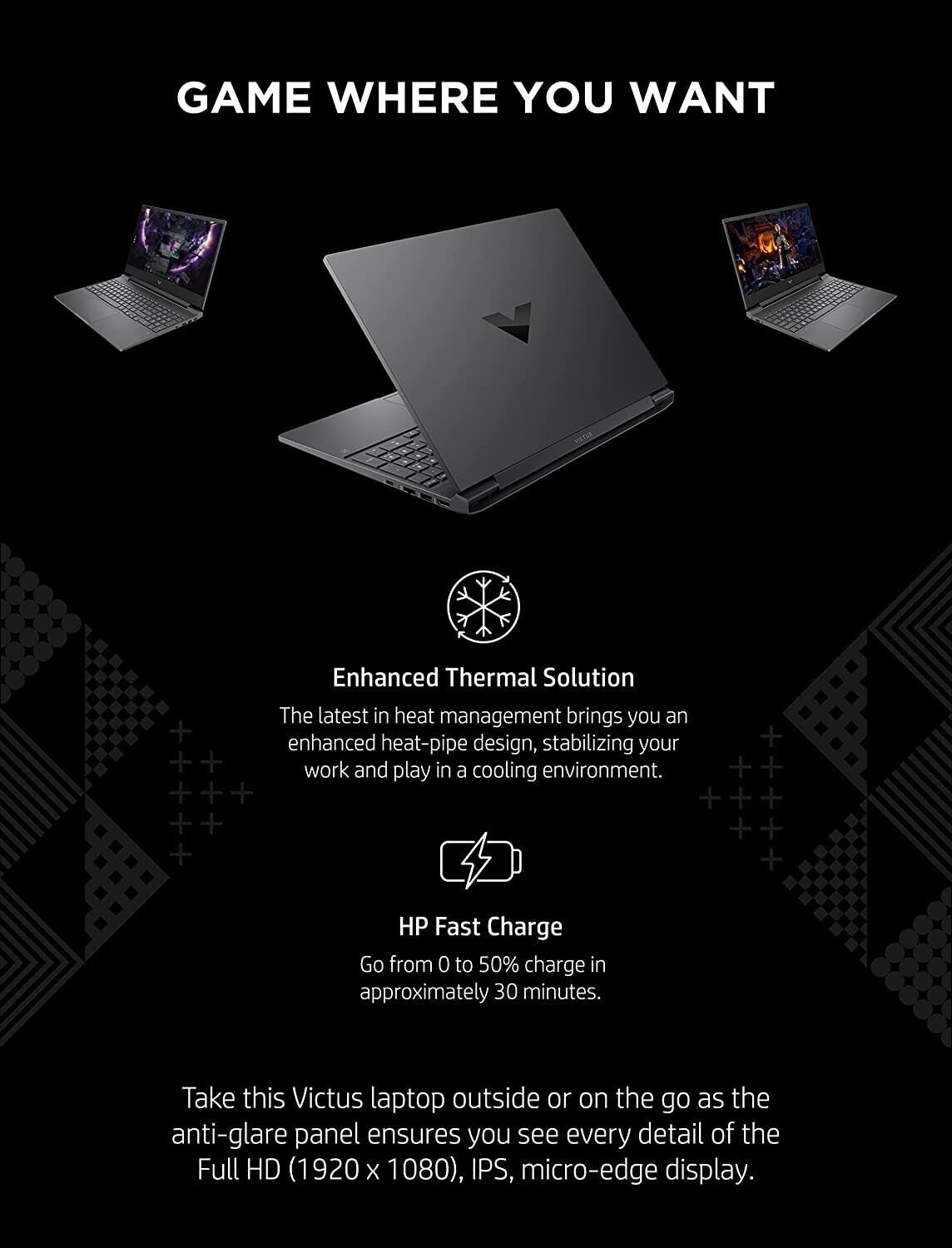 Amazon.co.jp: HP 2022 Victus 15 FHD ゲーミングノートパソコン