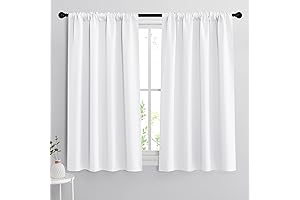 RYB HOME 54 Inches Room Darkening Window Curtains Long