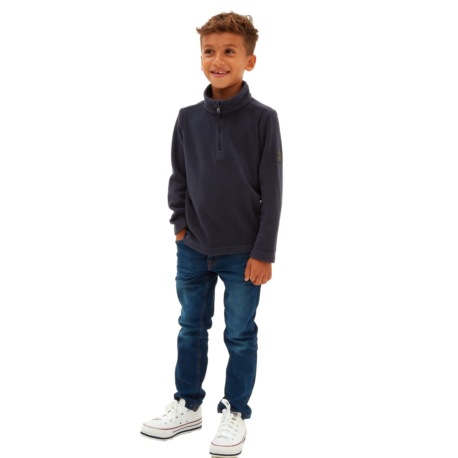 Tog24 Unisex Navy 'Toffolo' Zipneck Fleece In | Size: 6-7 Years