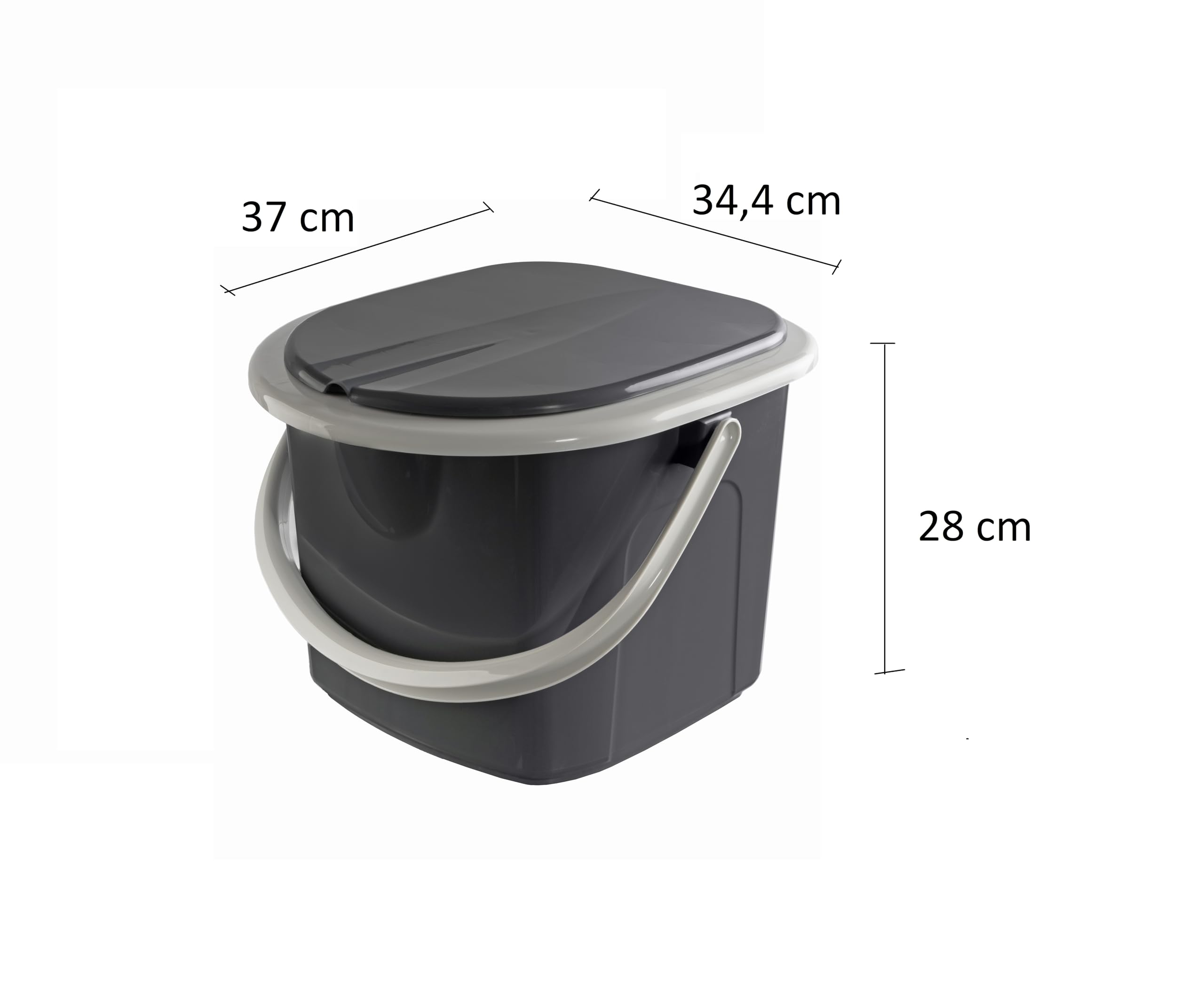 Branq Home Essential Toaleta Kempingowa, Antracytowy, 15.5 l
