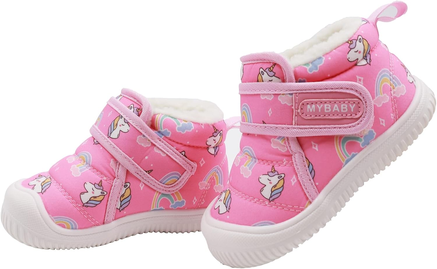 Baby Boys Girls Winter Boots Toddler Snow Boots Infant Warm Plush Lining First Walking Shoes Cozy Soft Sole Anti-Slip Booties for Indoor Outdoor