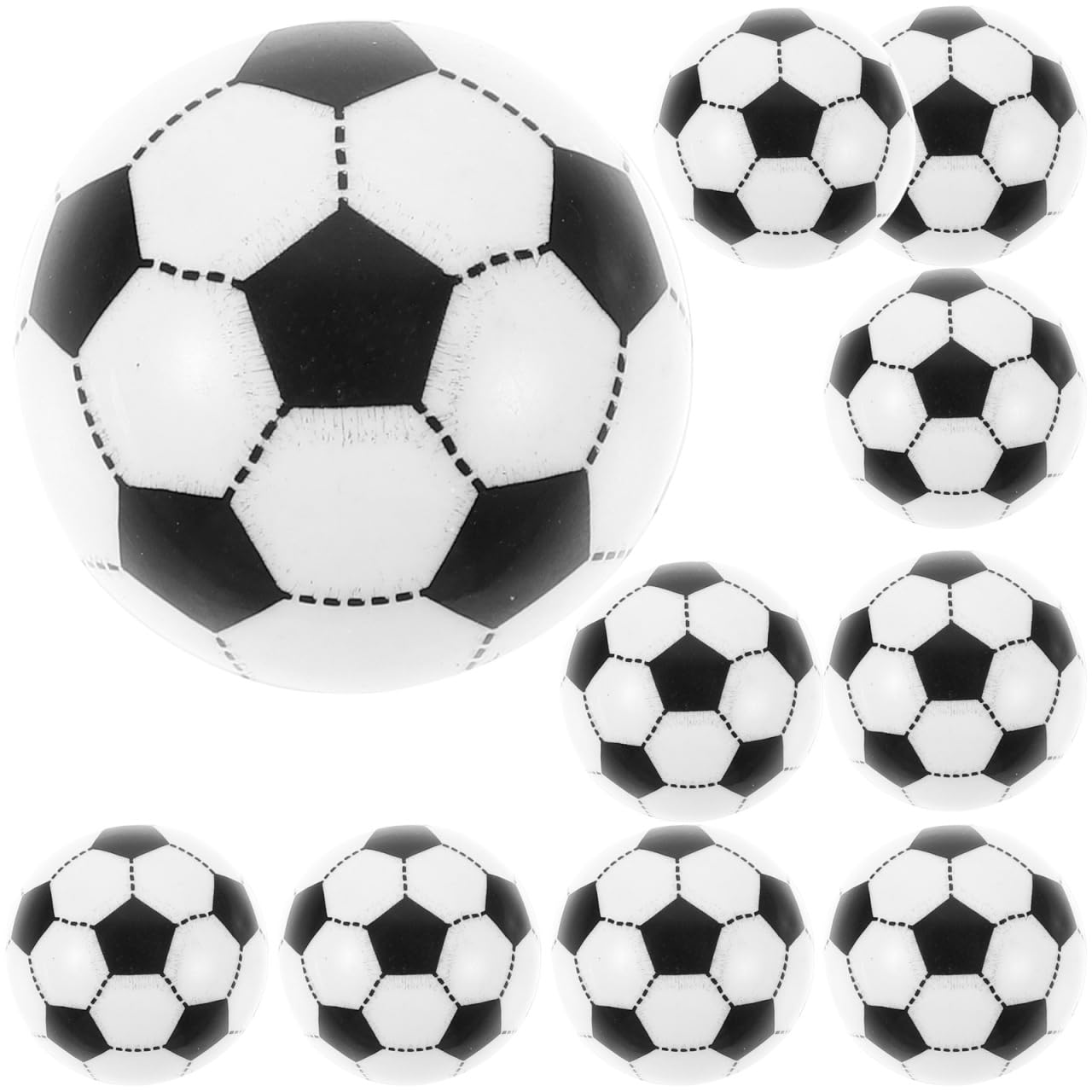 Alipis 10pcs Foosball Table Balls 25mm Injection-moulded Table Soccer Replacements for Adult Desk Football Game Accessories