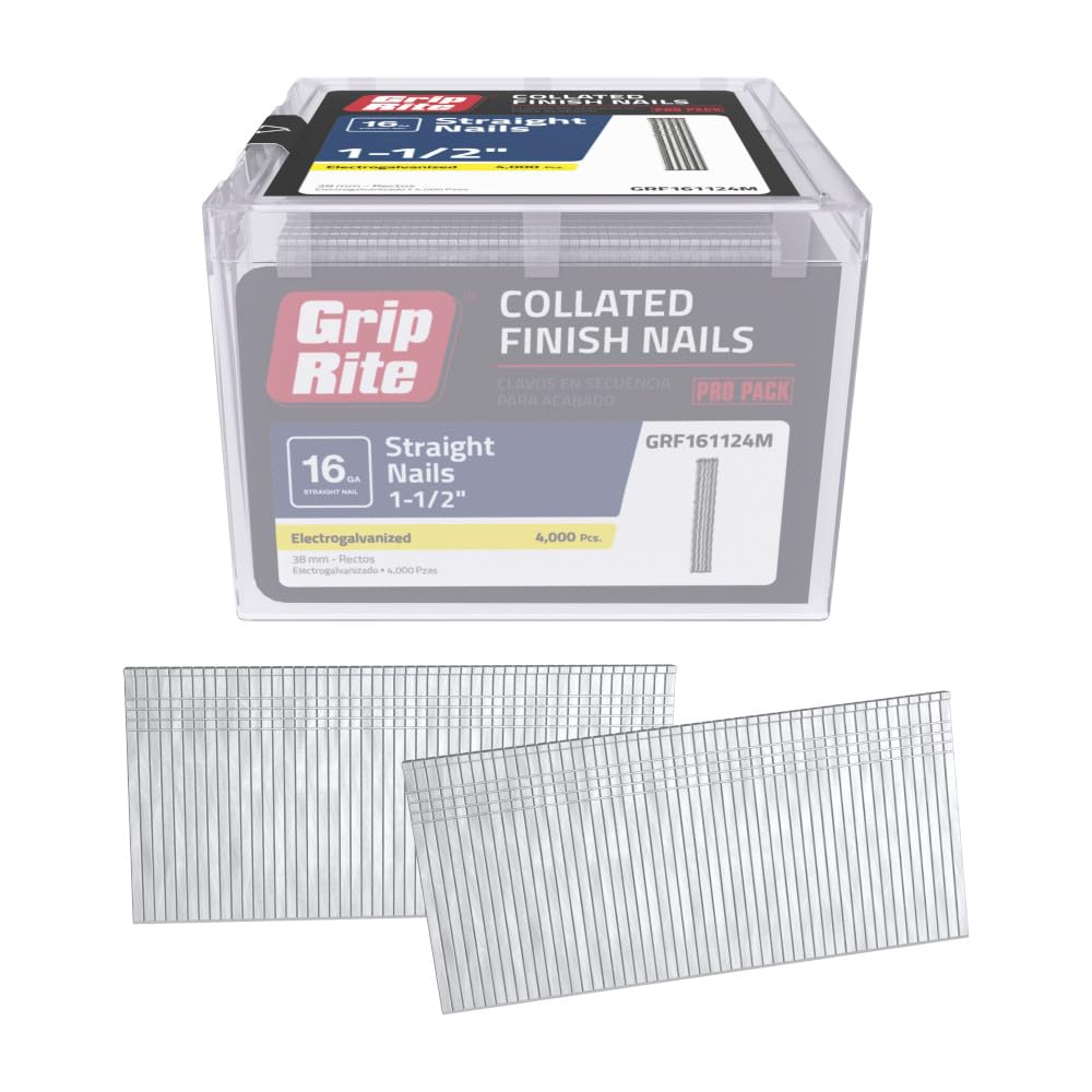 Grip-Rite GRF161124M, Finish Nail 16GA, 1-1/2