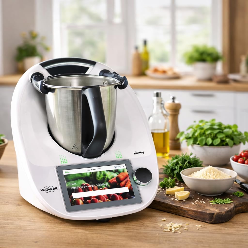 Bimby Bianco TM6 - COMPRESO DI ACCESSORI - Robot da Cucina Multifunzione con Touchscreen - 20+ Modalità - Bilancia Integrata - Facile Pulizia per Pasti Completi e Veloci