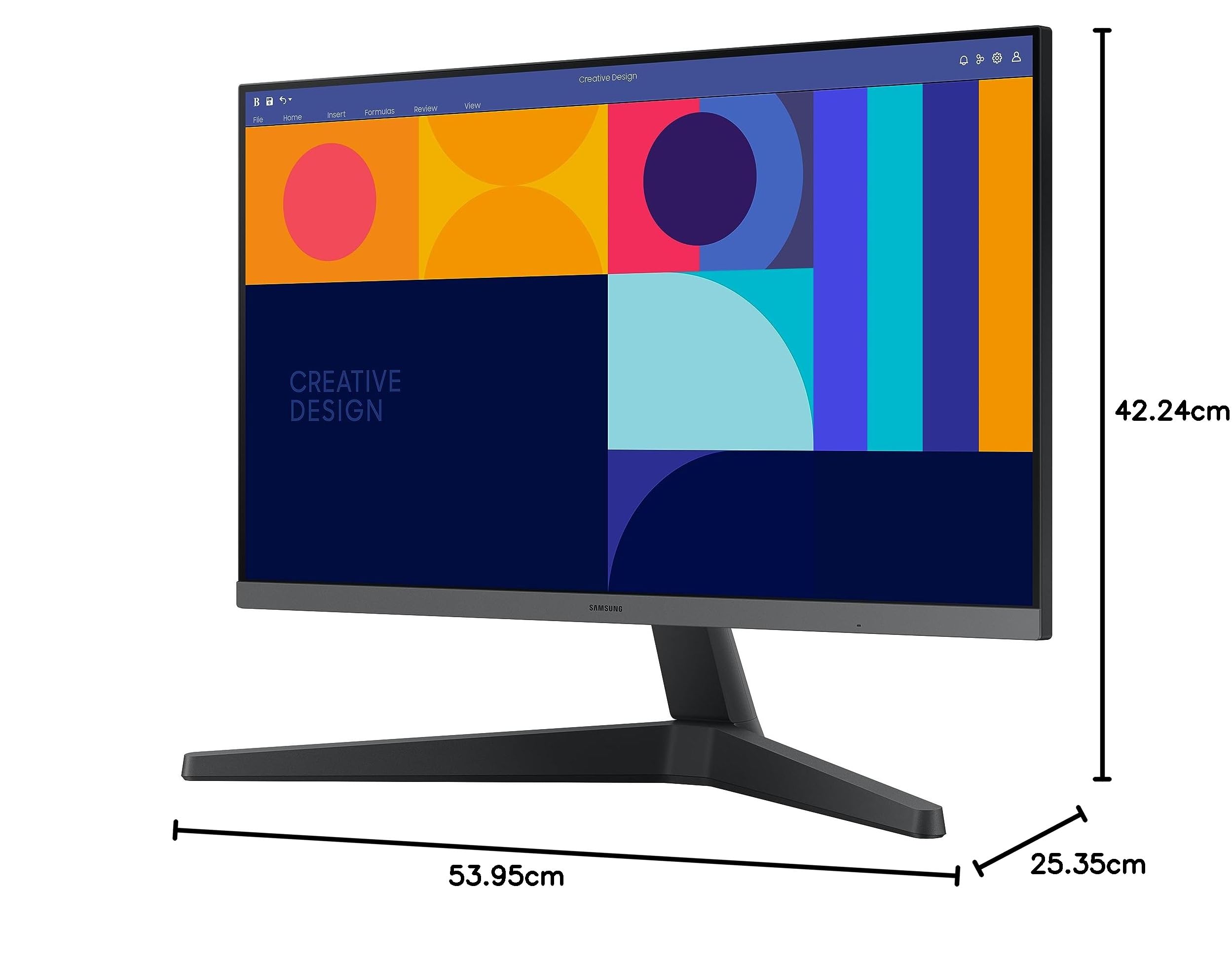 Samsung LS24C332GAUXEN Monitor S3 S33GC 24" con pannello IPS, frequenza di aggiornamento 100Hz, AMD FreeSync, modalità gioco, Eye Saver & Less Screen Flickering, nero