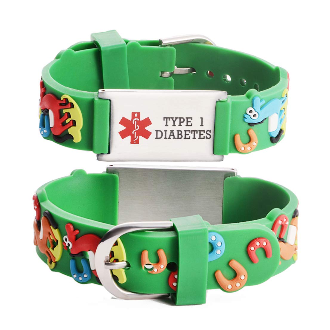 LinnaLove cartoon medical alert id bracelets Parents gift to Son, daughter, brother, sister