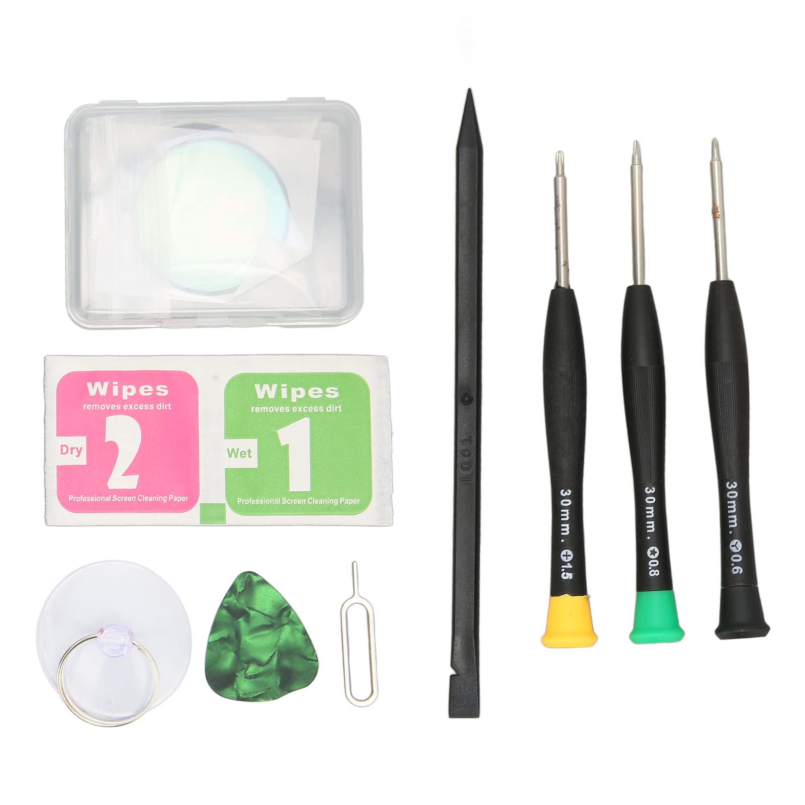Alomejor Professionelles Glasreparaturset für 40mm Uhr, Reparaturwerkzeug
