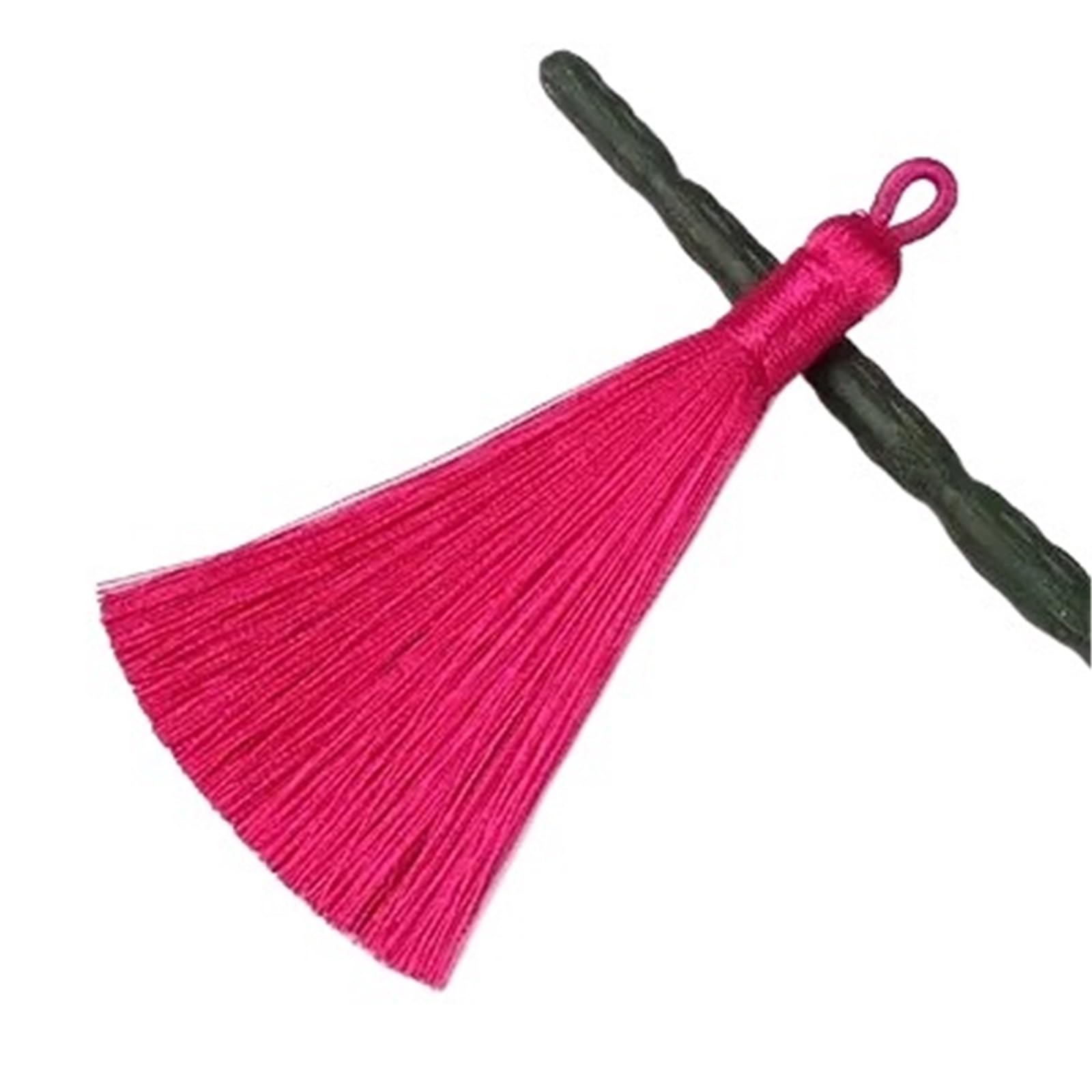 Handmade Silk Tassels with Loop 8cm for Bookmark Keychain Craft