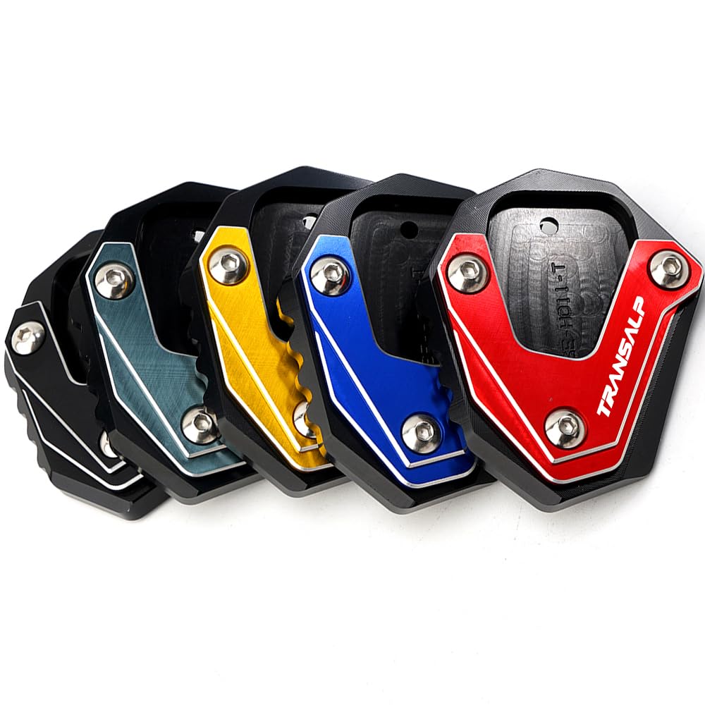 Per TRANSALP XL600V XL650 XLV 600 650 700 Accessori Moto CNC Cavalletto Laterale Supporto Estensione Piastra (Nero)