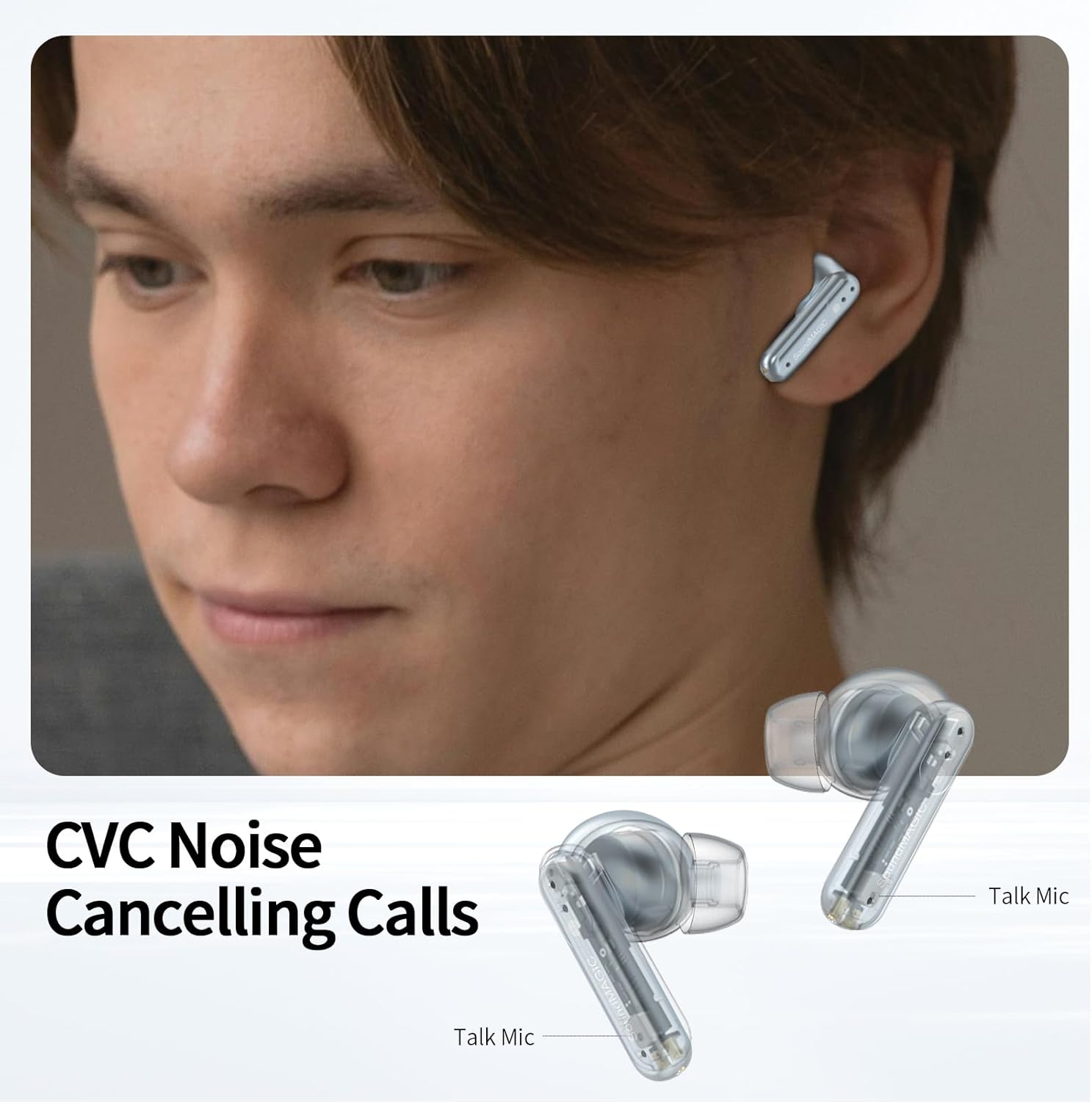 SoundMAGIC T80BT ANC True Wireless Earbuds with Hi-Res Audio,Hibrid Active Noise Cancelling, ENC Call Clarity, 20H Playtime, IPX5 Waterproof, Ultra-Comfy Fit for Sports/Work/Gaming (Blue) - Image 8