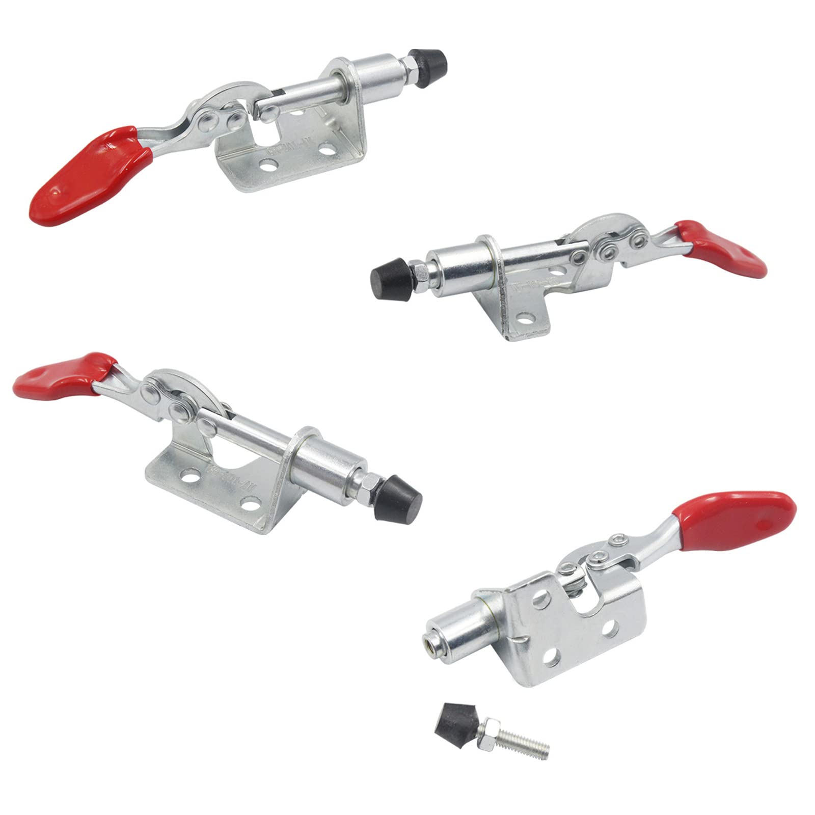 5 Pcs Abrazadera Horizontal, Toggle Clamp Push Pull Toggle, Abrazaderas De Palanca De Liberación Rápida, Para Operación De Máquinas, Carpintería, Soldadura (Fuerza De Cierre De 45 Kg)