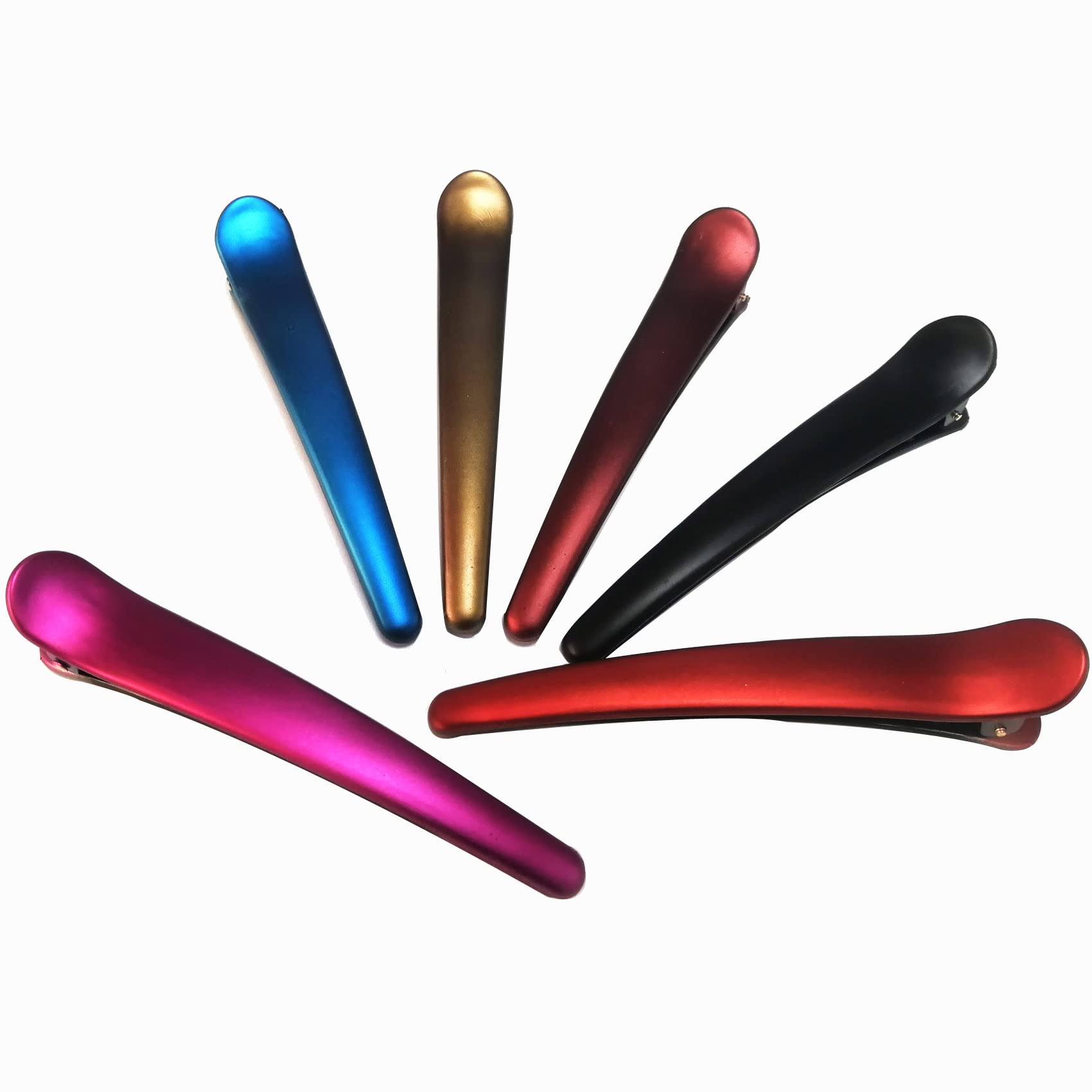 Kitiin Multicolors Long Alligator Hair Clips for women large 4.6 inch Non-Slip Duckbill Big Barrettes Clips for Hair 6 Counts in Set Hair Accessories