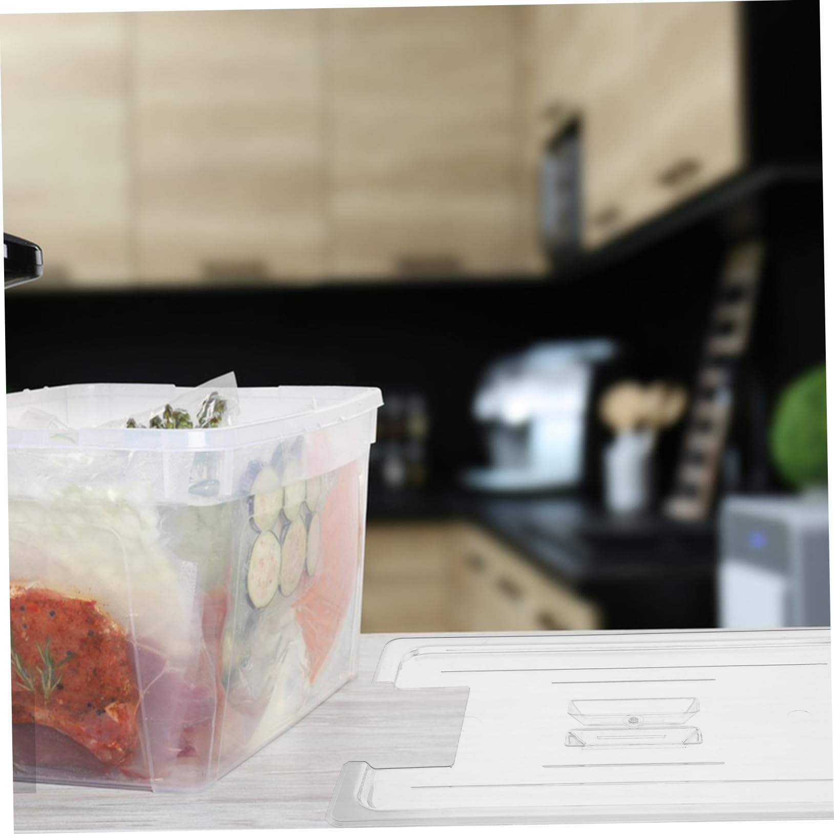 STOBAZA Coperchio per Sous Vide in Contenitore da Sostituzione per Slow Cooker Controllo Temperatura Preciso per Cottura Lenta e Risultati Gustosi Casa