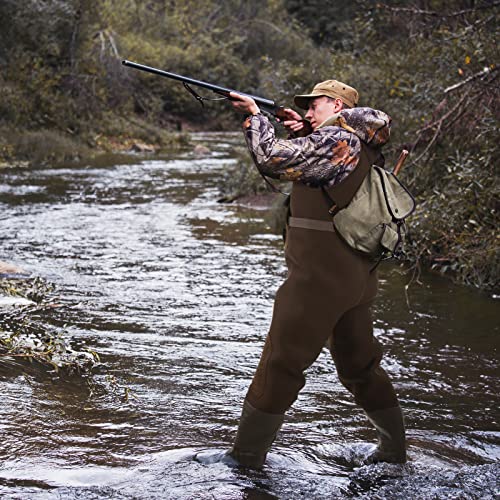 Gonex Neoprene Chest Hunting Waders With 600G/800G Insulated Boots 100% Waterproof Fishing Waders For Men Duck Hunting #TOP5