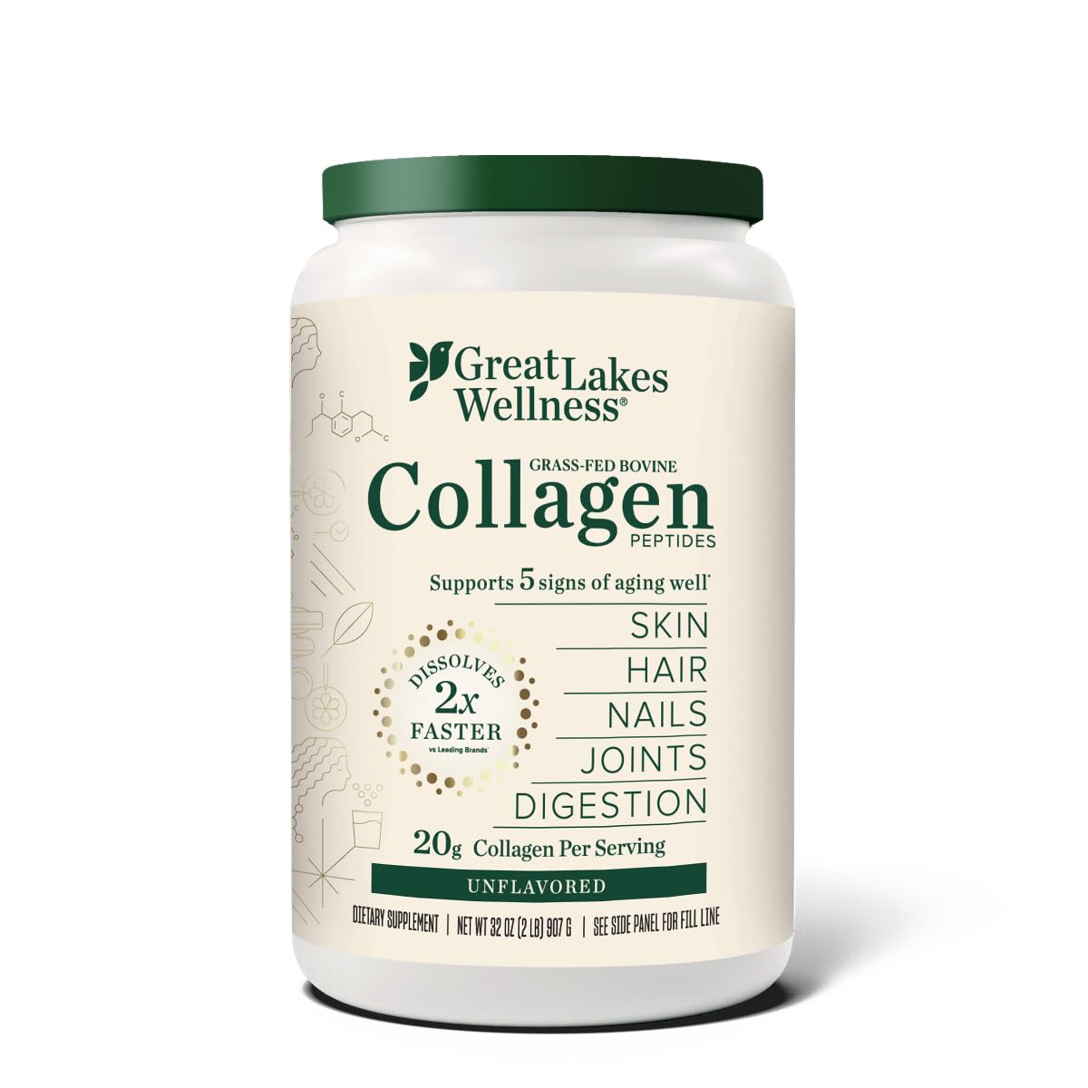 Great Lakes Wellness Collagen Peptides Powder