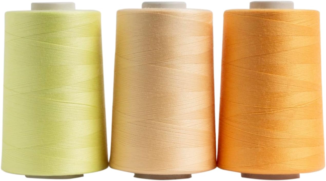Superior Threads Omni Polyester Sewing Quilting Thread 6000 Yard Cone 3-Pack (Mixed Citrus Yellow)