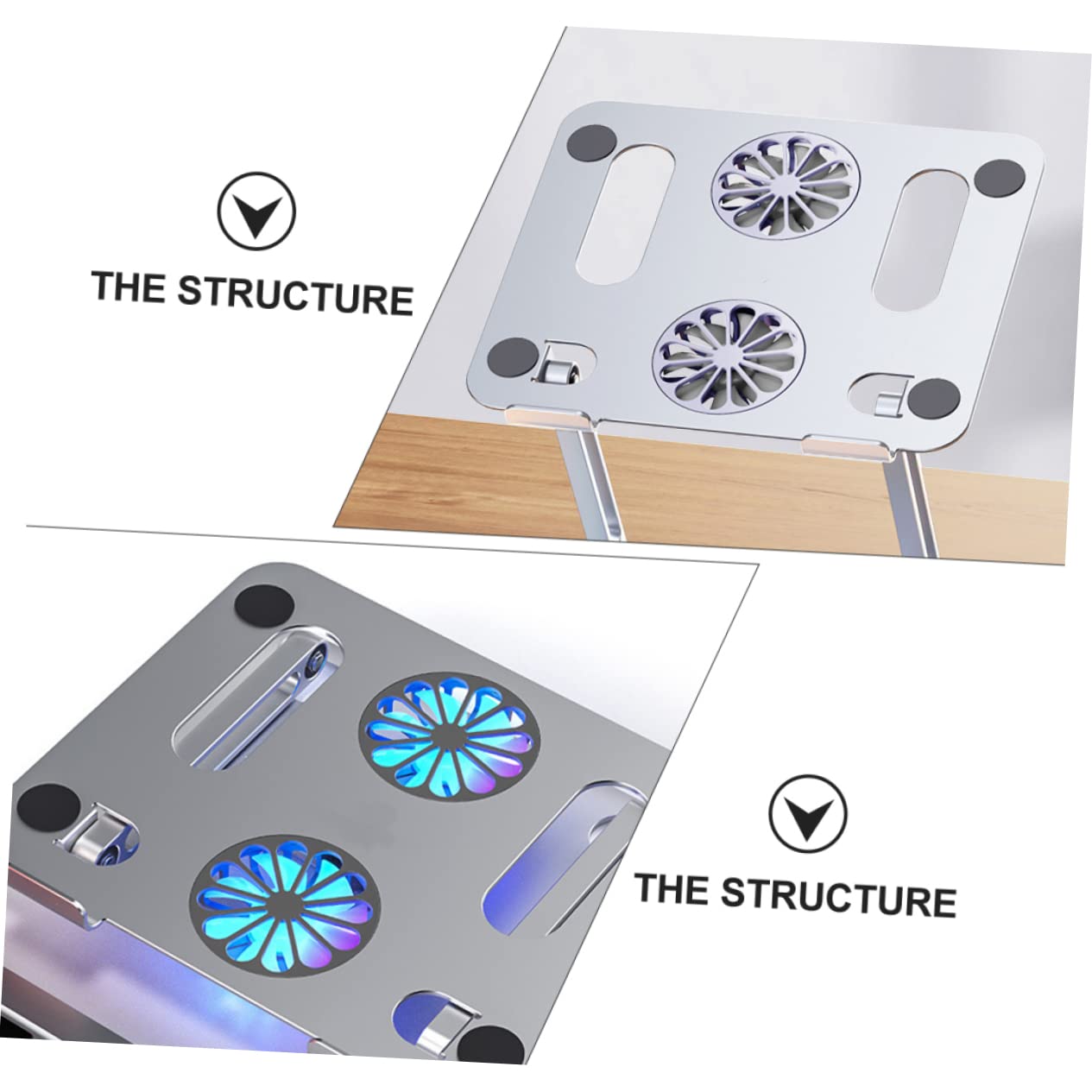 UKCOCO Support Ventilé Réglable pour Ordinateurs Portables Refroidisseur Gaming avec Double Ventilateur Compatible avec Laptops Jusqu à Stabilité Et Ergonomie Assurées