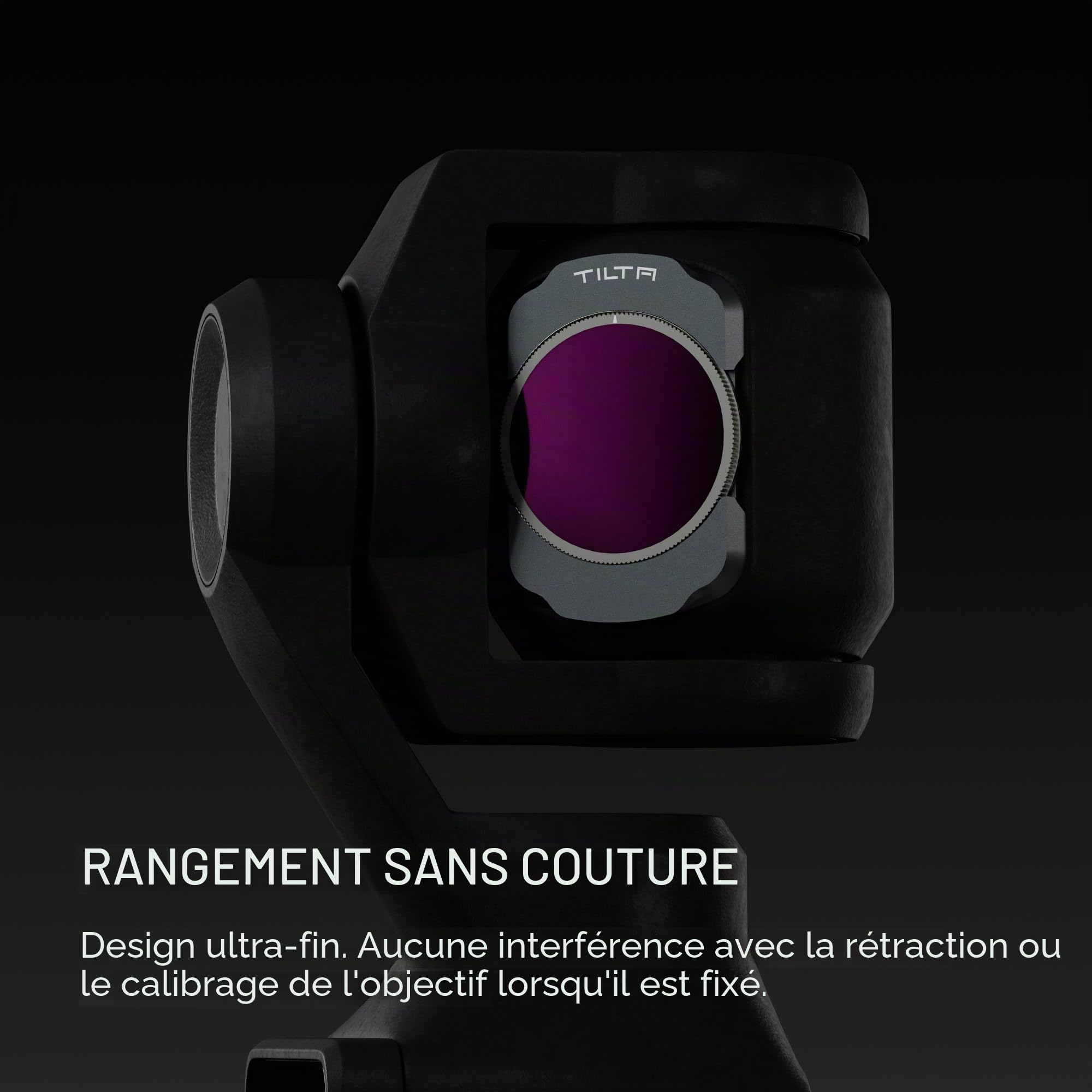 Tilta Pocket 4 Filtre Variable ND2-32, Filtre Magnétique VND 5-Stop Compatible avec DJI Osmo Pocket 3 Pocket 4, Verre Optique Ultra-Fin à Revêtement Polyvalent TF-OP3-VND
