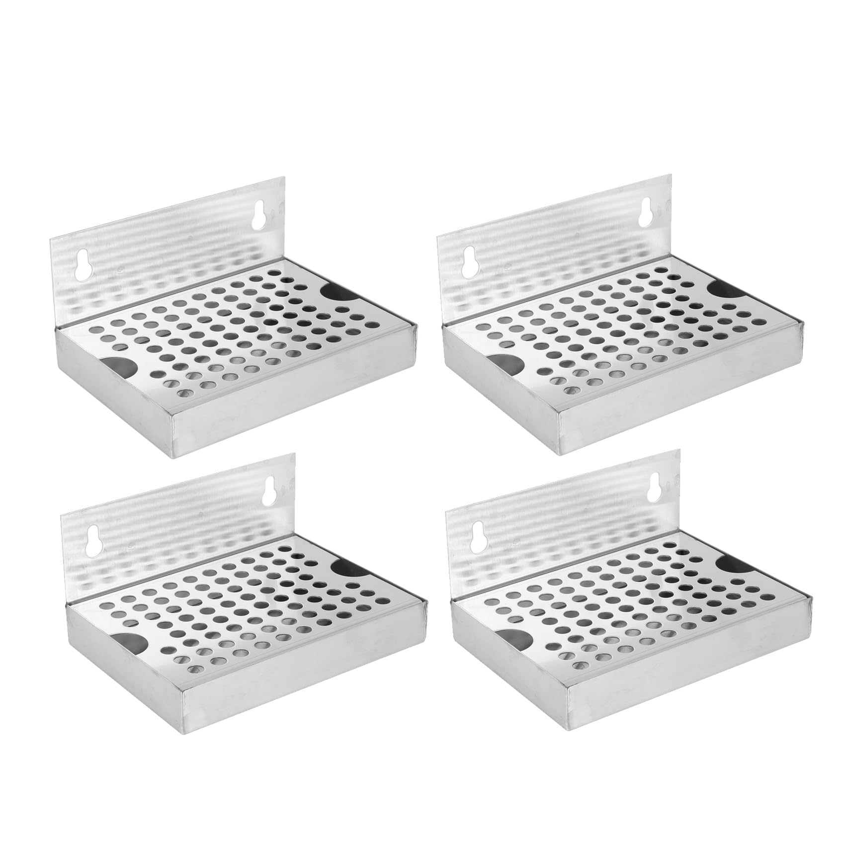 Hndhbfgrt 4X Wall Mount Beer Drip Tray No Drain 304 Stainless Steel Homebrew Kegging Draft Beer