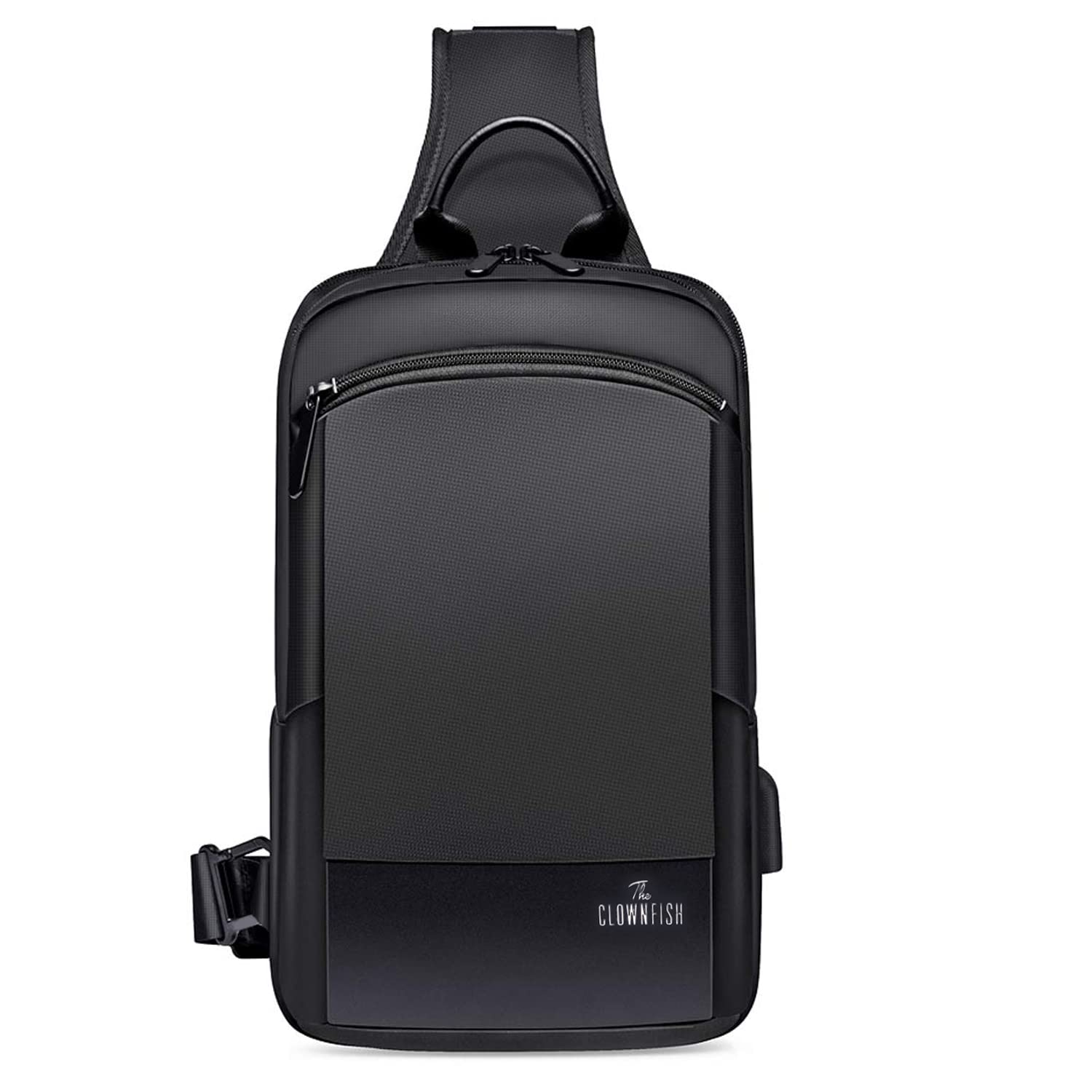 Waterproof Anti-Theft Sling Travel Crossbody Bag with USB Charging (Black-image-35