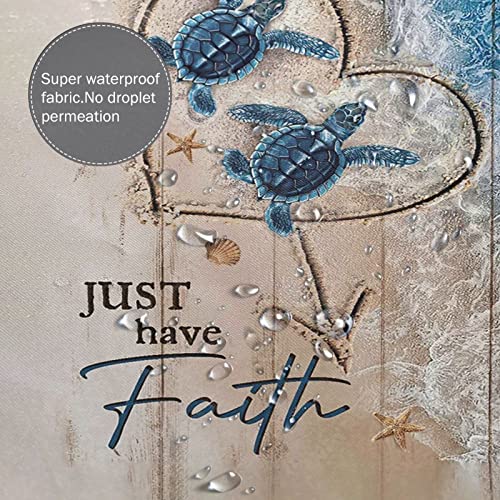 Banonaty Beach Sea Turtle Shower Curtain Summer Blue Ocean Turtle Shower Curtains For Bathroom Motivational Animal Plastic Shower Curtain With Hooks Waterproof Polyester Fabric Bathroom Decor 60X72In #TOP3