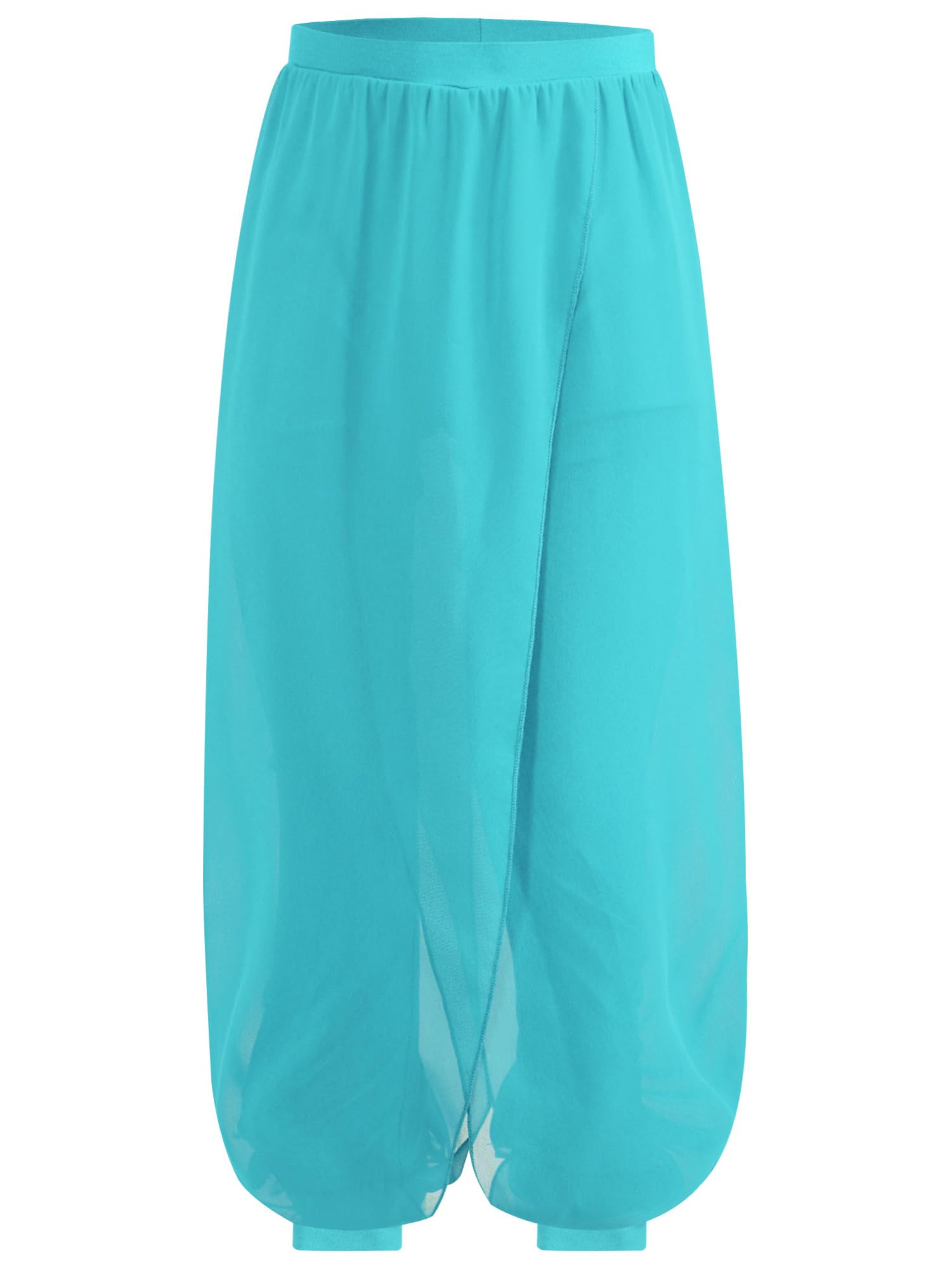 IEFIEL Enfant Fille Fendu Pantalon Décontracté Sports Yoga Palazzo Sarouel Pantalon Danse Classique Fluide Taille Haute