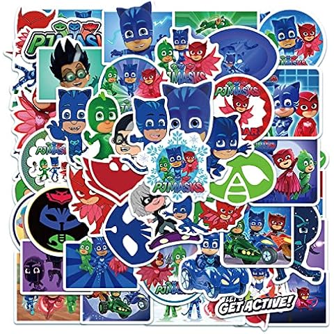 Qemsele Stickers for Children, 100 Pcs Waterproof Teens Kids Sticker Pack Sticker Sheets for Toddlers, Superhero Cartoon Graffiti Stickers for Laptop Bottles Skateboard Luggage Party Bag Fillers (PJ) Cover