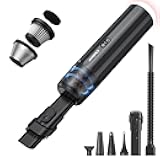 Chuboor Handheld Car Vacuum Cleaner, 14,000Pa Cordless Vacuum Cordless Rechargeable, 120 WPowerful Mini Hand Vacuum with Multifunctional Nozzle for Car, Home, Office, Pet Hair (Brown)