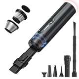 Chuboor Handheld Car Vacuum Cleaner&comma; 14&comma;000Pa Cordless Vacuum Cordless Rechargeable&comma; 120 WPowerful Mini Hand Vacuum with Multifunctional Nozzle for Car&comma; Home&comma; Office&comma; Pet Hair &lpar;Brown&rpar;