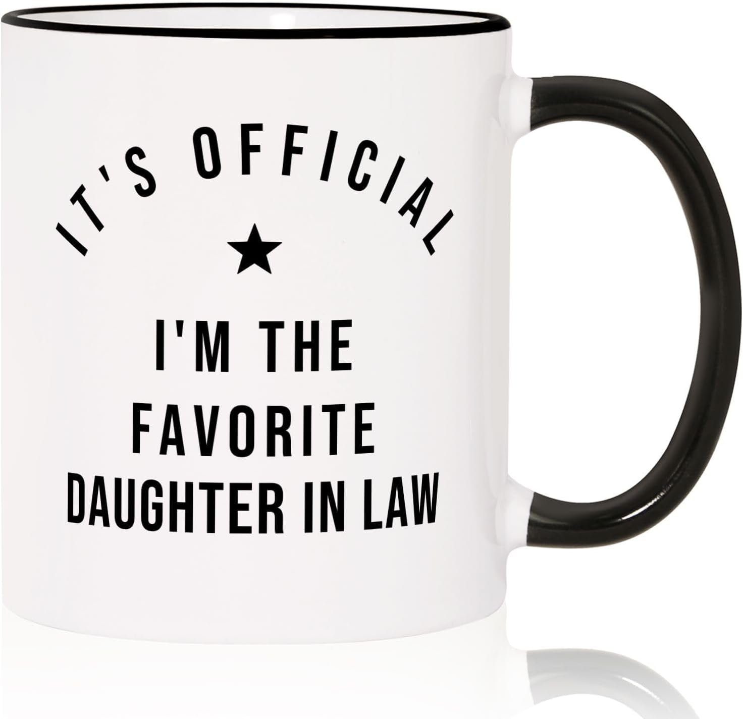 Aurahouse Daughter in Law Gifts Mug, Christmas Birthday Wedding Gifts for Daughter in Law from Mother in Law MIL, Officially Favorite Child Daughters Cup, Funny DIL Gift