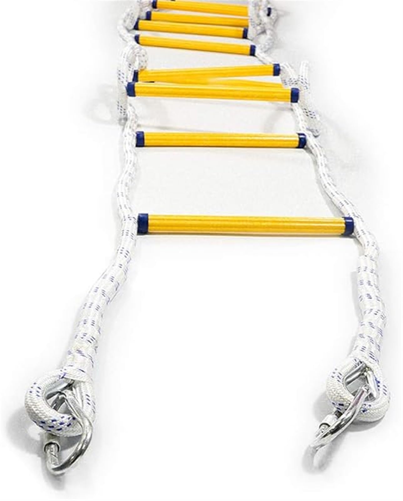 Rope Ladder,Fire Escape Rope Ladder Fireproof Rescue Ladder for Emergencies,Portable Non-slip Fire Escape Ladder Reusable with Hook and Screws,with Height Safety Perfect for Windows and Balcon