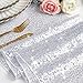 RUDONG M 1 Pack Silver Sequin Table Runner 12 x 108 Inch, Rectangle Glitter Table Runner Dining Table Centerpiece Decorations for Weddings, Banquet, Holiday, Birthday Party