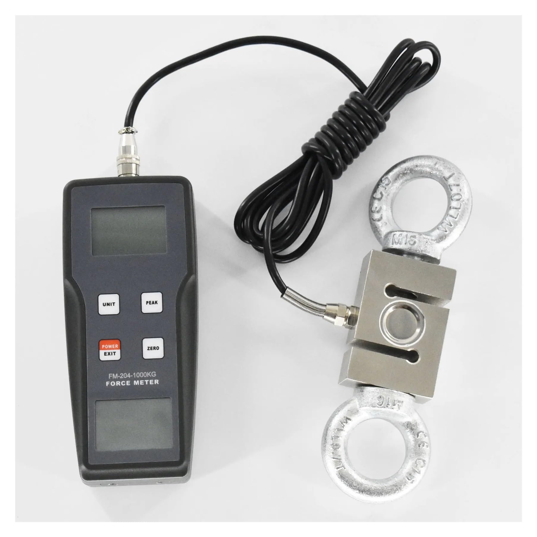 Dynamometr, Tester dynamometru ciągnącego i pchającego o wysokiej dokładności 9800N Cyfrowy miernik siły FM-204-1000K N, kg, lb