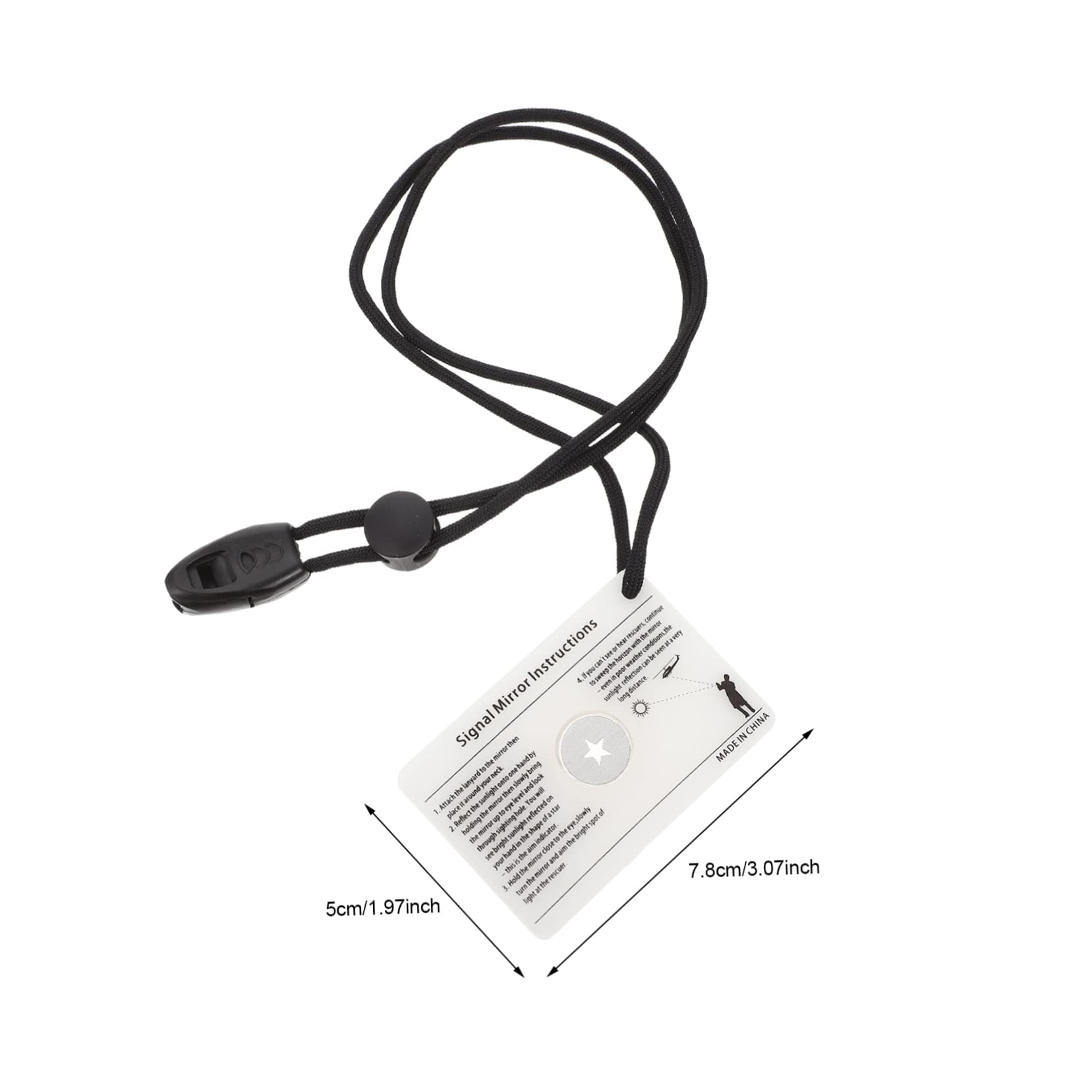 HANABASS Survival Signal Mirror Grade Emergency Mirror for Camping Hiking Outdoor Activities