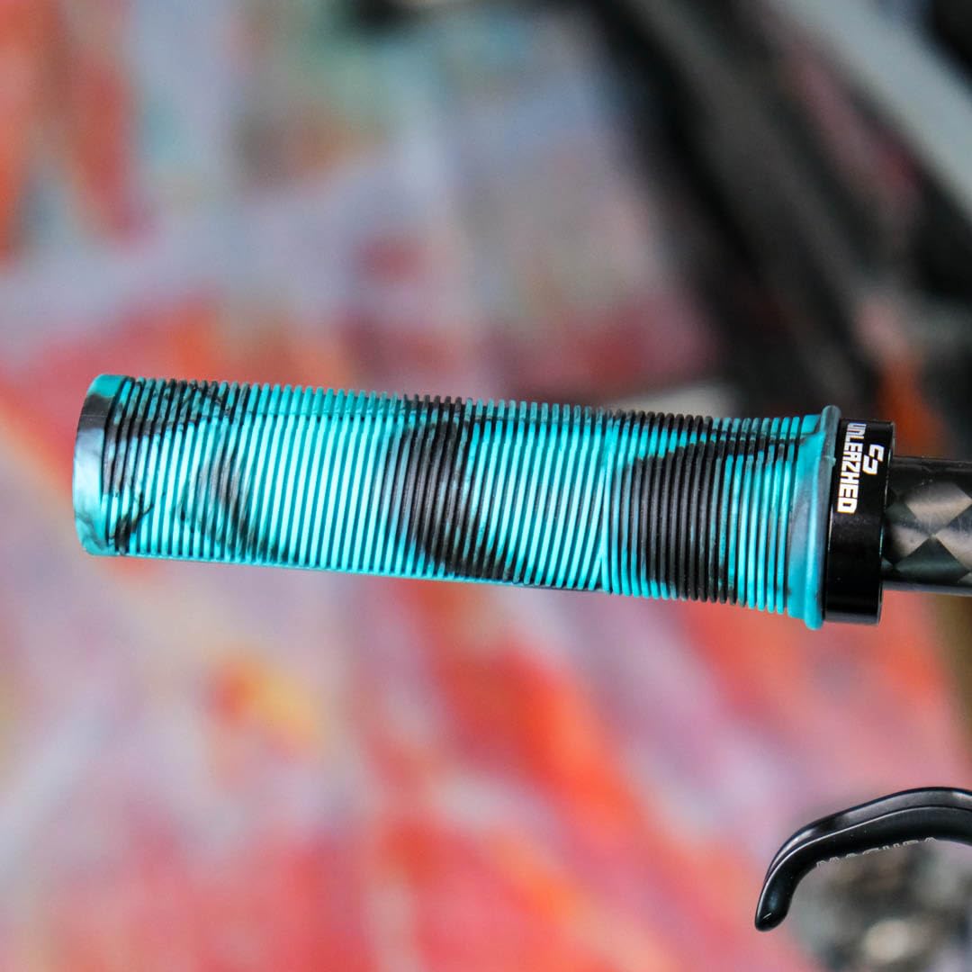 Unleazhed MTB Griffe G1 | Griff-Set für Fahrräder | Twist-Color | Lock-On | rutschfest | Grip-Zone